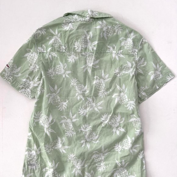 Hudson Floral Cotton Button Down Shirt Green - Picture 3 of 3